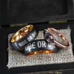 Ride or Die Rings, Ride or Die, Ride or Die Wedding Rings, Ride or Die Wedding Bands, Black Wedding Rings, Black Wedding Bands, Biker Rings