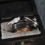 Couple Rings, Black Wedding Bands, Matching Wedding Rings - Image 5