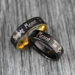 Simply Meant To Be Ring, Simply Meant To Be Wedding Band, Black Wedding Band - Image 3