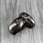 Simply Meant To Be Ring, Simply Meant To Be Wedding Band, Black Wedding Band - Image 4
