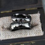 Simply Meant To Be Ring, Simply Meant To Be Wedding Band, Black Wedding Band - Image 5