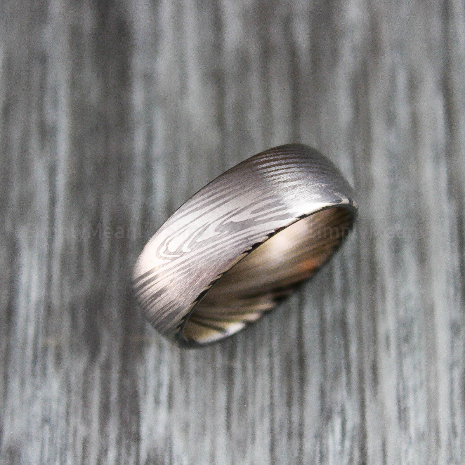 IMG_1588 Damascus Steel Ring, Damascus Steel Wedding Band, Damascus Steel Wedding Ring - Image 1