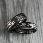 Her Jack His Sally Rings, Simply Meant To Be Wedding Bands, Couple Rings - Image 3