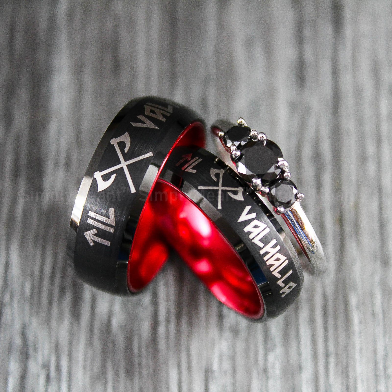 IMG_1614 Til Valhalla Rings, Til Valhalla Wedding Bands, Vikings Couple Rings - Image 1