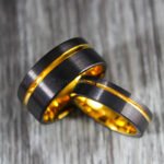 Couple Rings, Black Wedding Bands, Matching Wedding Rings - Image 4