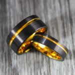 Couple Rings, Black Wedding Bands, Matching Wedding Rings - Image 5