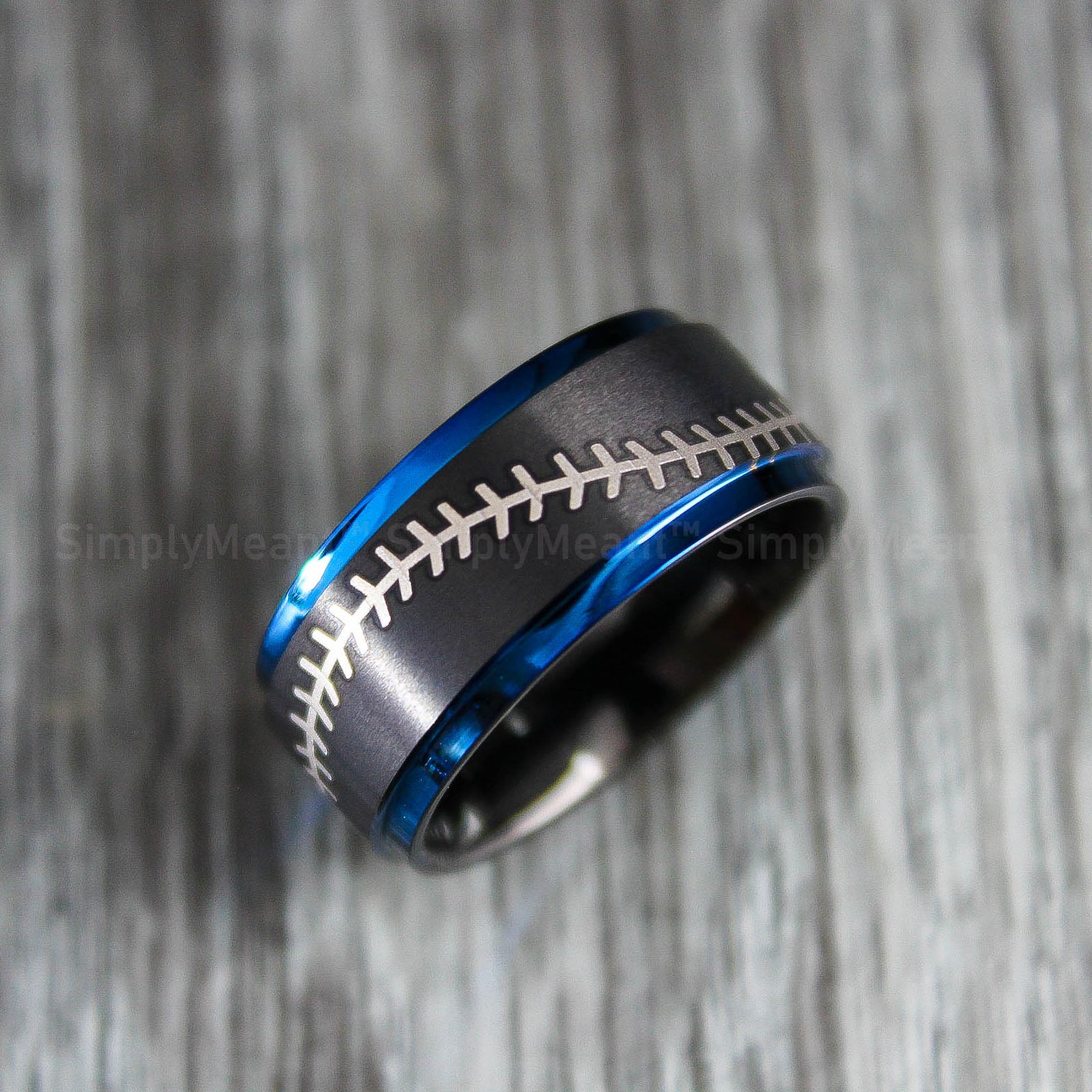 IMG_1640 Baseball Ring, Baseball Jewelry, Baseball Stitch Wedding Band - Image 1