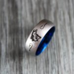Fishing Ring, Bass Fishing Ring, Fishing Wedding Band, Fishing Jewelry