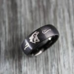 Fishing Ring, Bass Fishing Ring, Fishing Wedding Band, Fishing Jewelry