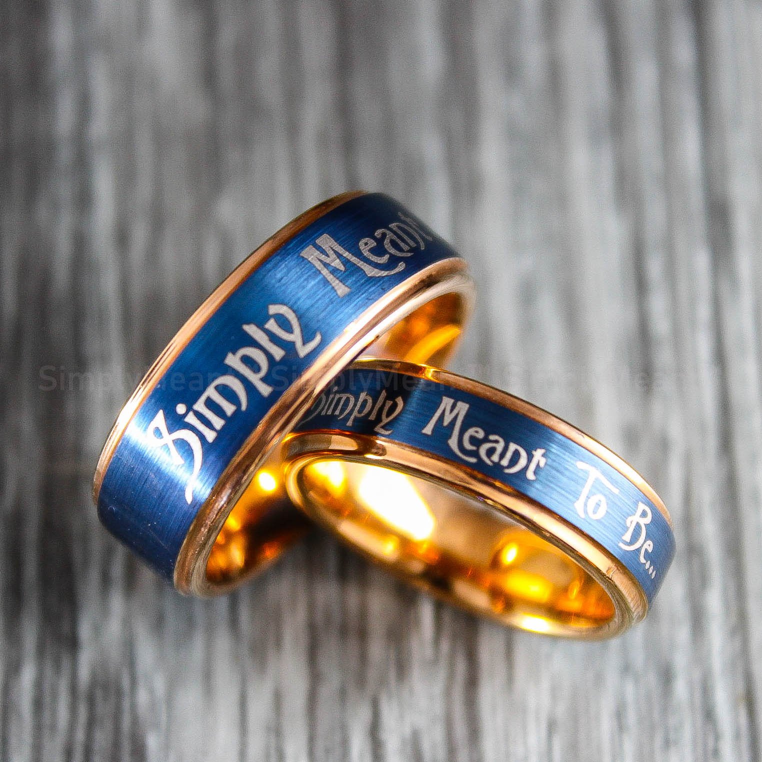 IMG_1655 Simply Meant To Be Rings, Simply Meant To Be Wedding Bands, Rose Gold Wedding Bands - Image 1