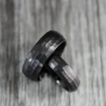Couple Rings, Black Wedding Bands, Matching Wedding Rings, Hammered Rings