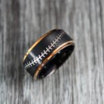Baseball Ring, Baseball Jewelry, Baseball Stitch Wedding Band