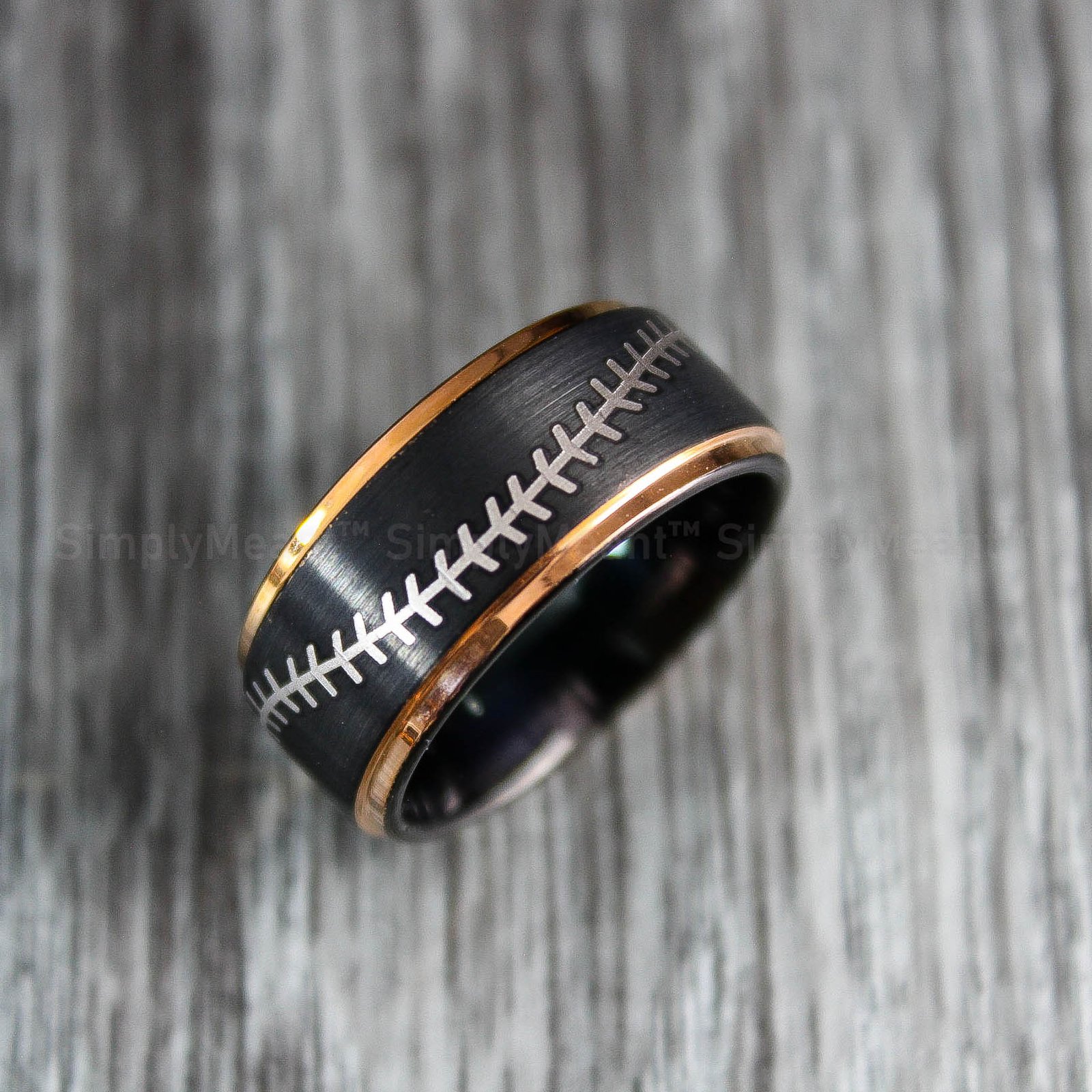 IMG_1677 Baseball Ring, Baseball Jewelry, Baseball Stitch Wedding Band - Image 1