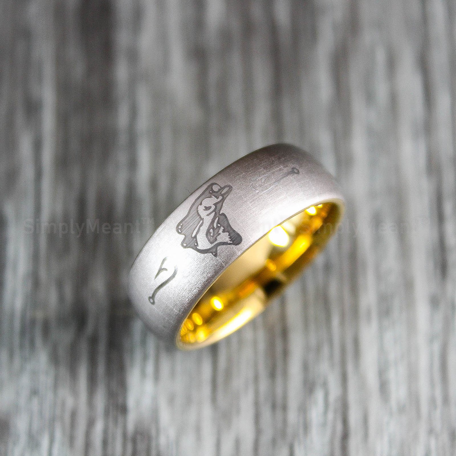 IMG_1679 Fishing Ring, Bass Fishing Ring, Fishing Wedding Band, Fishing Jewelry - Image 1