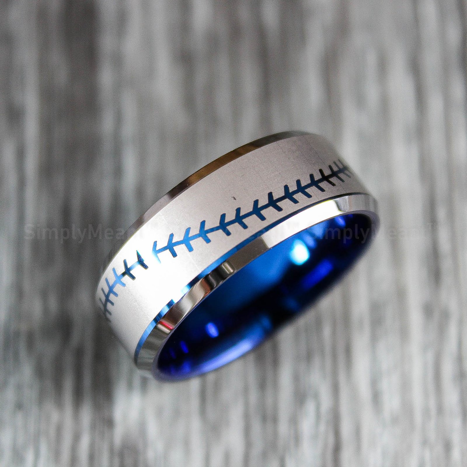 IMG_1681 Baseball Ring, Baseball Jewelry, Baseball Stitch Wedding Band - Image 1