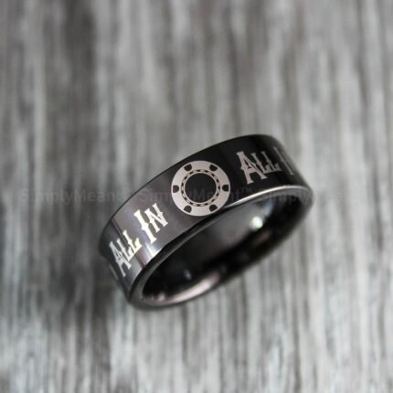 Poker Ring, Blackjack Ring, Gaming Wedding Band, Poker Jewelry