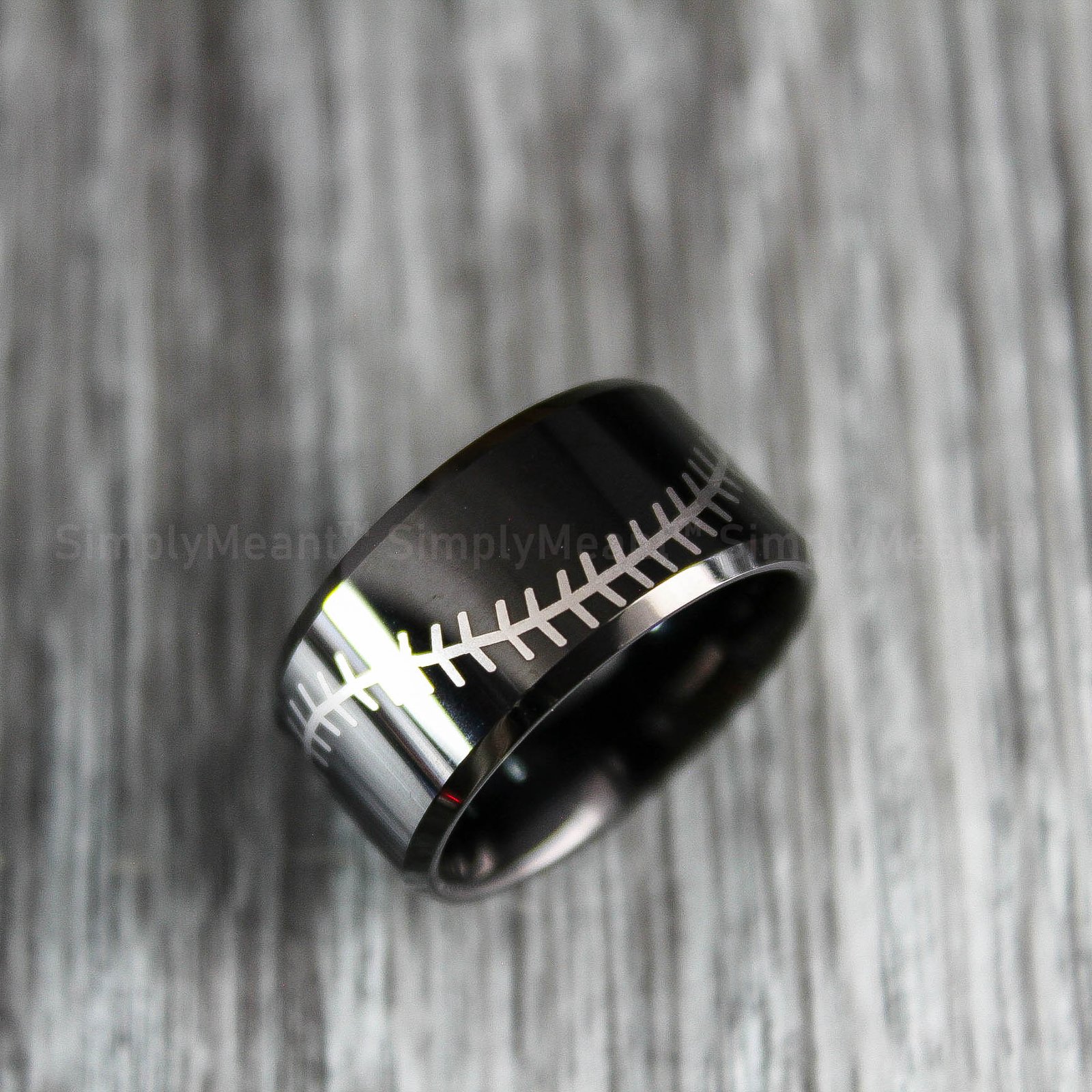 IMG_1692 Baseball Ring, Baseball Jewelry, Baseball Stitch Wedding Band - Image 1