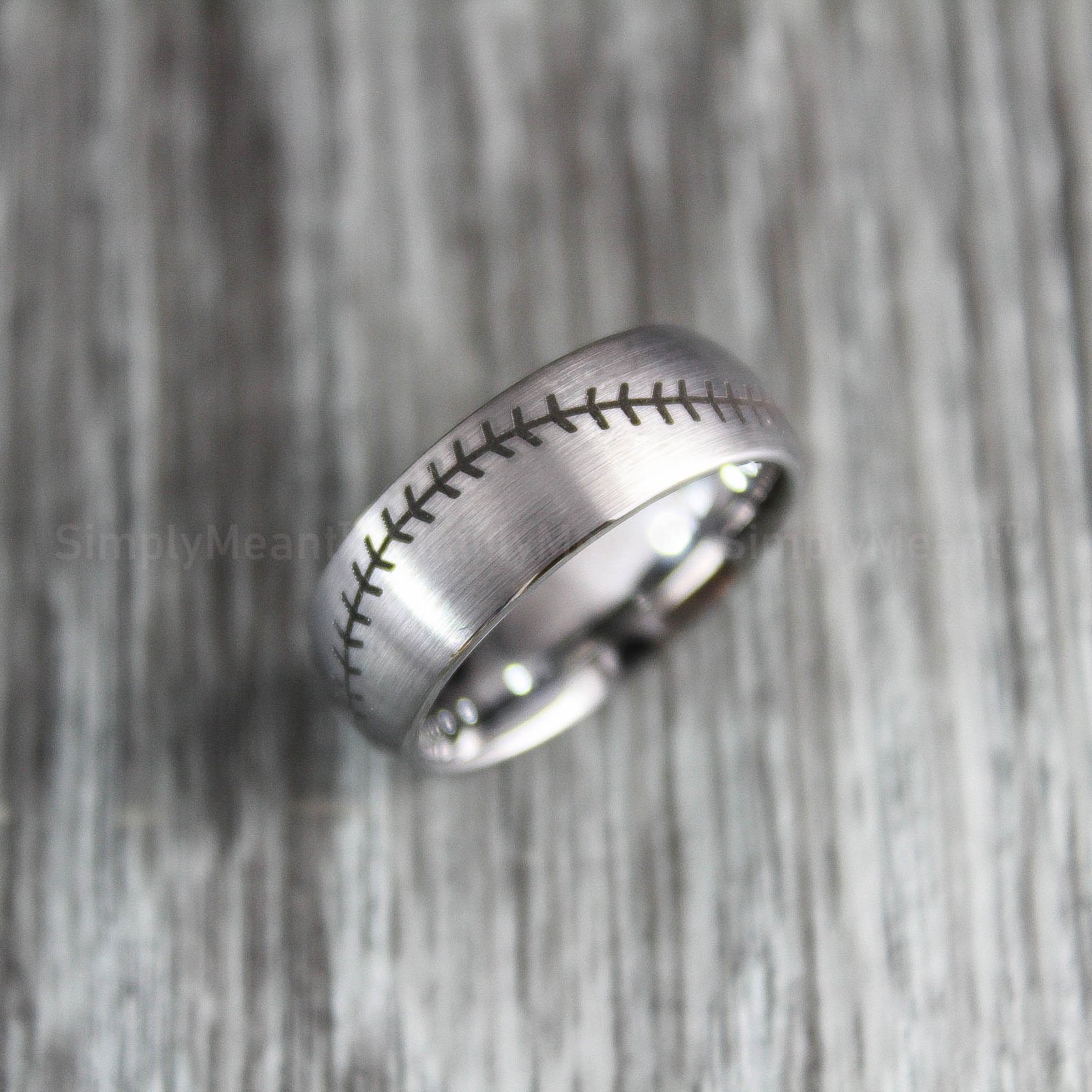 IMG_1697 Baseball Ring, Baseball Jewelry, Baseball Stitch Wedding Band - Image 1