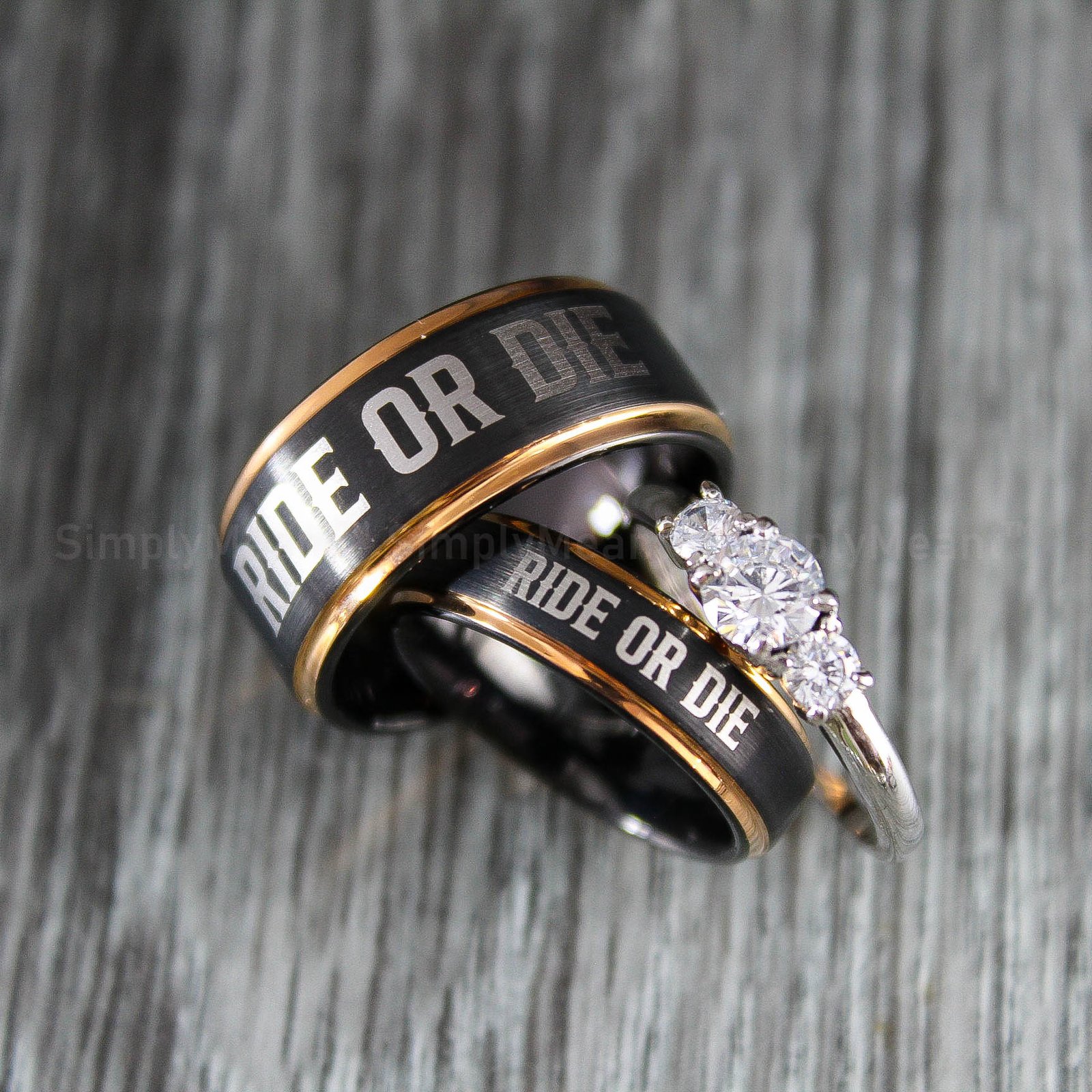 IMG_1735 Ride or Die Rings, Ride or Die, Ride or Die Wedding Rings, Ride or Die Wedding Bands, Black Wedding Rings, Black Wedding Bands, Biker Rings - Image 1