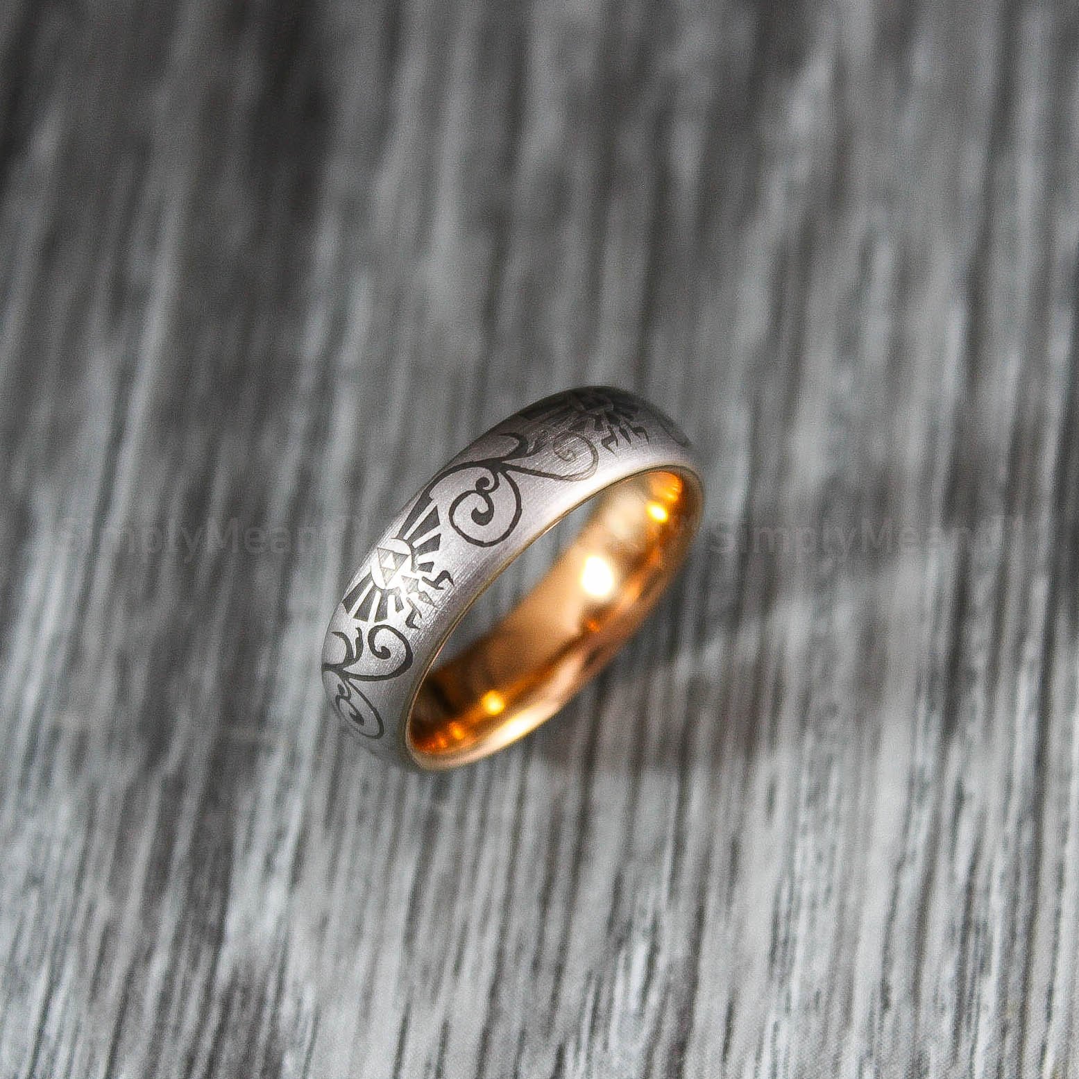 IMG_1801 Zelda Wedding Ring, Legend of Zelda Wedding Ring, Zelda Jewelry, Gamer Ring - Image 1