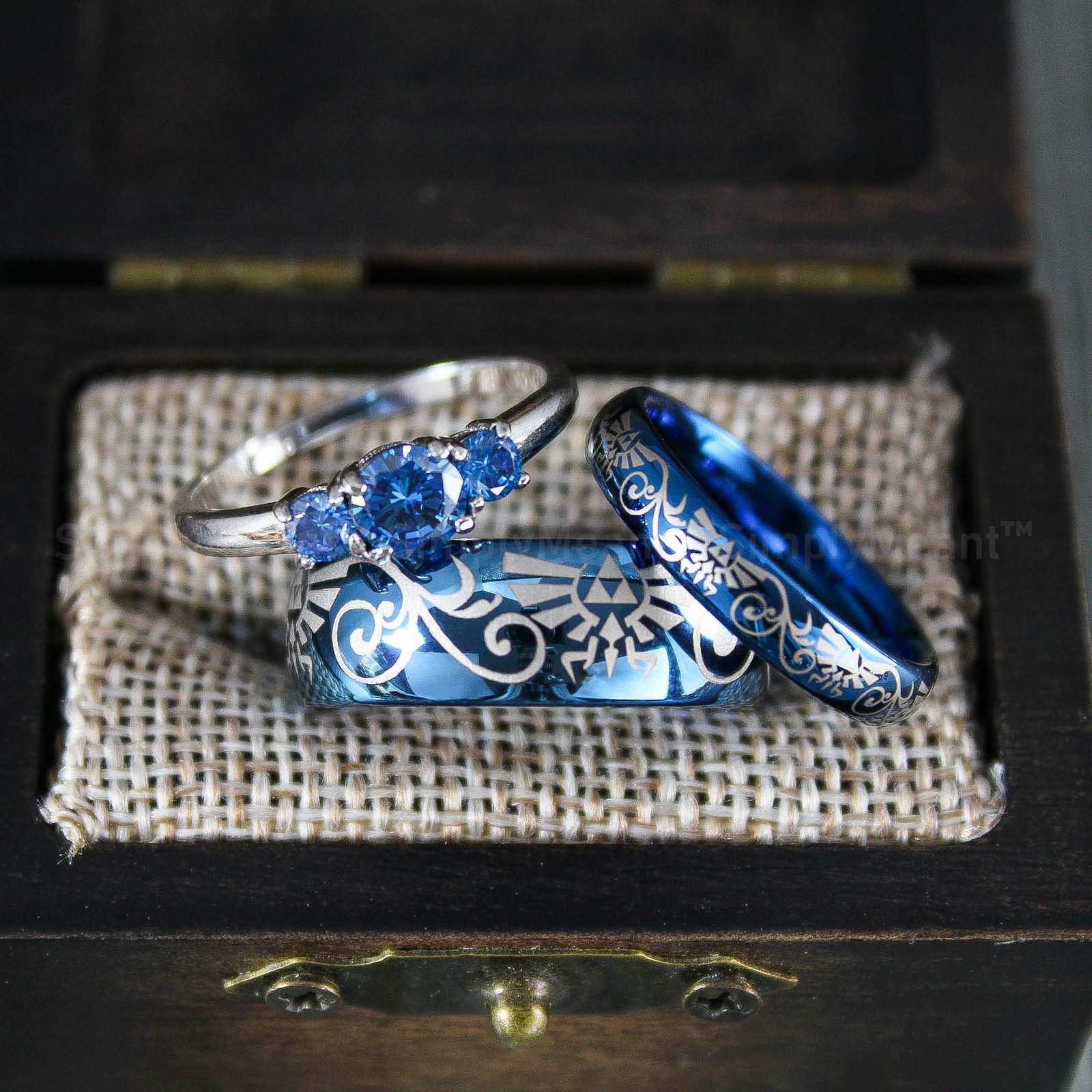 IMG_1833 Zelda Wedding Rings, Legend of Zelda Wedding Rings, Zelda Jewelry, Gamer Rings - Image 1