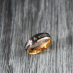 Forever and Always Rings, Black Wedding Bands, Couple Ring Set, Matching Couple Rings - Image 4