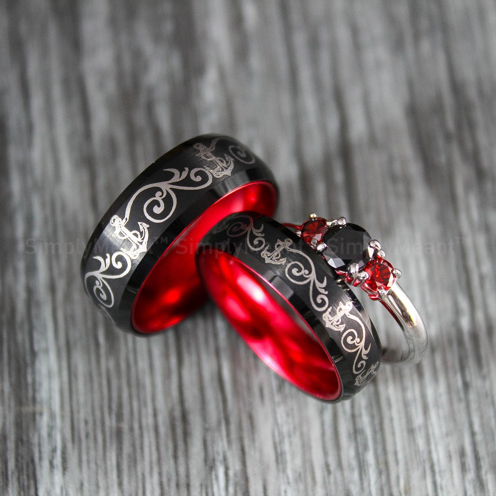 IMG_1843 Anchor Wedding Rings, Nautical Wedding Rings, Anchor Jewelry, Anchor Rings - Image 1