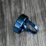 Blue Wedding Rings, Couple Wedding Bands, Couple Ring Set, Blue Wedding Bands - Image 4