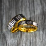 Ride or Die Rings, Black Wedding Bands, Couple Ring Set, Matching Couple Rings - Image 3