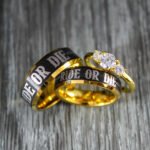 Ride or Die Rings, Black Wedding Bands, Couple Ring Set, Matching Couple Rings