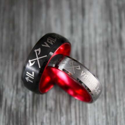 Til Valhalla Rings, Til Valhalla Wedding Bands, Vikings Couple Rings