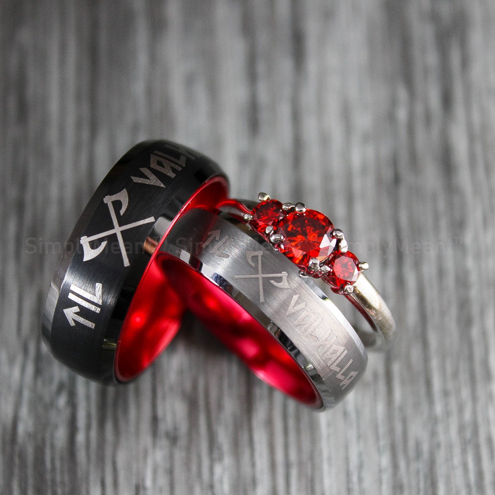 IMG_1868 Til Valhalla Rings, Til Valhalla Wedding Bands, Vikings Couple Rings - Image 1