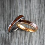 Wood Rings, Wood Wedding Bands, 4mm Tungsten Wedding Bands, Wood Wedding Rings